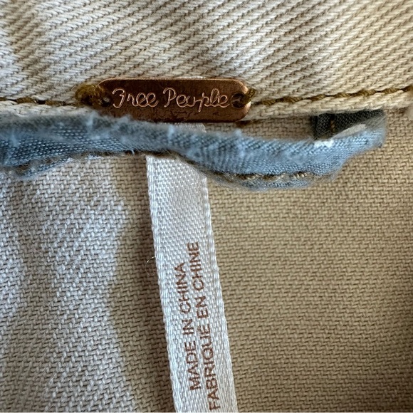Free people denim cream  jacket - Picture 6 of 9